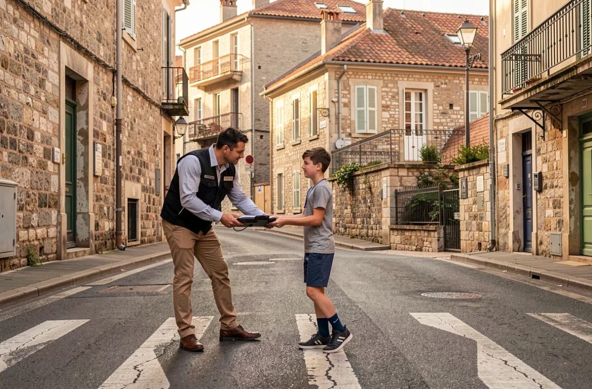Leçon de conduite dans une ruelle pentue du 5e arrondissement de Lyon avec l'auto-école des Battieres