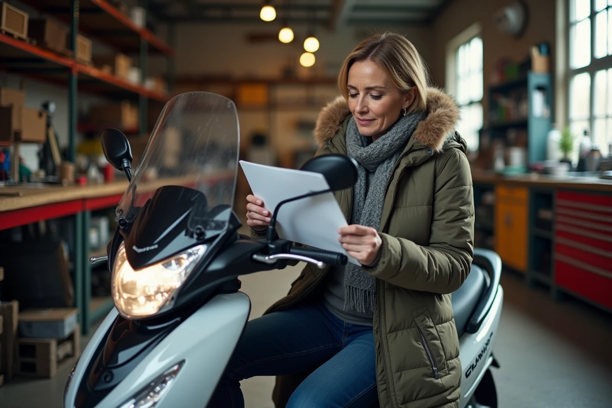 Femme lisant un manuel d