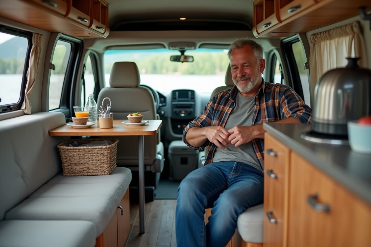 Homme préparant un repas dans l