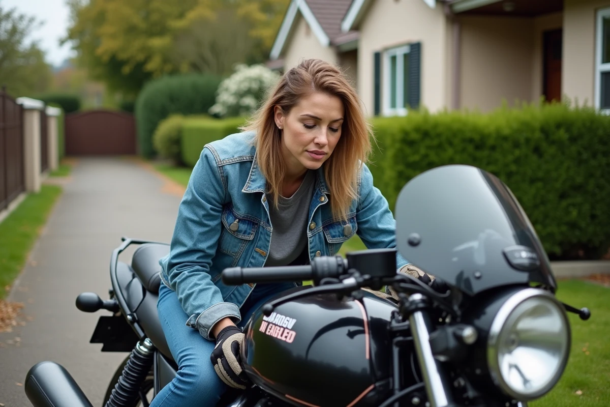 Femme inspectant le niveau d