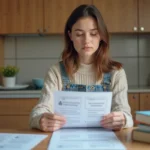 Jeune femme étudie un PDF de questions de permis de conduire