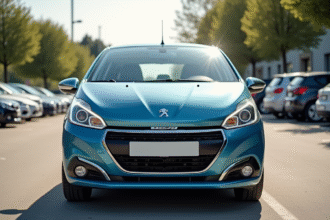 Peugeot 208 d'occasion en extérieur ensoleille