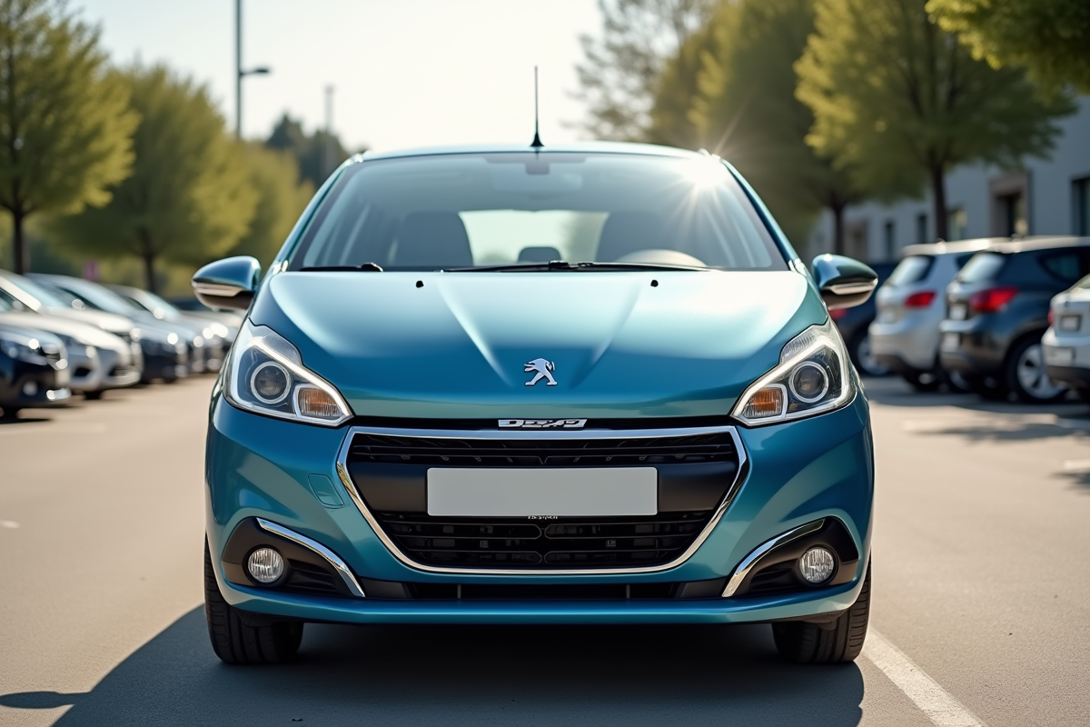 Peugeot 208 d'occasion en extérieur ensoleille